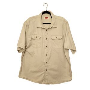 Wrangler Khaki Button Down Shirt